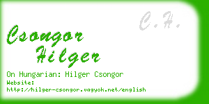 csongor hilger business card